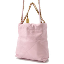 将图像加载到图库查看器中，CHANEL CHANEL22 ChainShoulder Bag PinkAS3980 Shiny Calf Leather Size Mini
