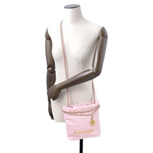 将图像加载到图库查看器中，CHANEL CHANEL22 ChainShoulder Bag PinkAS3980 Shiny Calf Leather Size Mini
