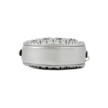 将图像加载到图库查看器中，MIUMIU Matelassé Round Shoulder Bag Silver5BH191 Leather
