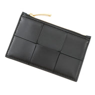 Bottega Veneta Maxi INTRECCIATO Cassette Card Case Black681010 Leather