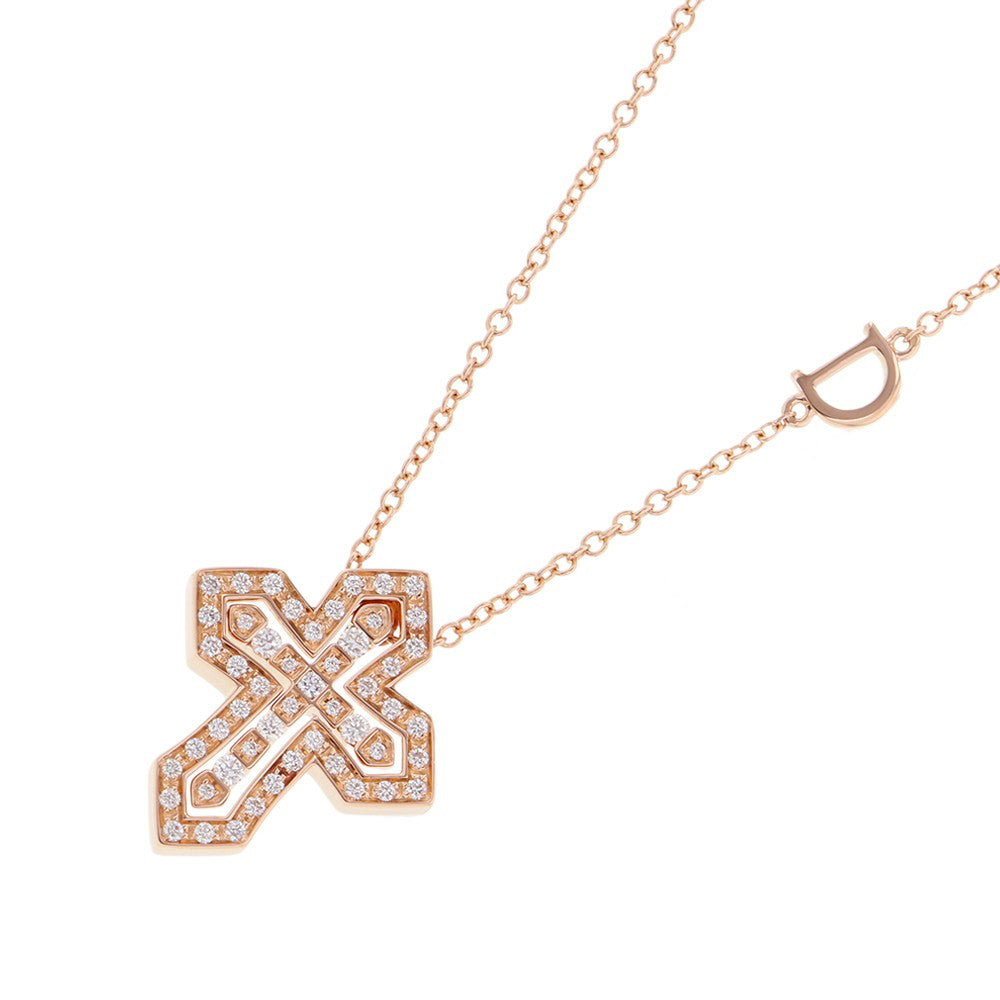 Damiani Belle Epoque Crown Necklace Size S20089079 18K Pink Gold