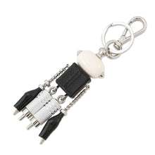 将图像加载到图库查看器中，PRADA Robot Bag Charm White/Black2TR101 Saffiano LeatherLeather Metal
