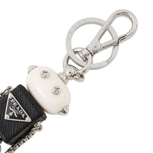 将图像加载到图库查看器中，PRADA Robot Bag Charm White/Black2TR101 Saffiano LeatherLeather Metal
