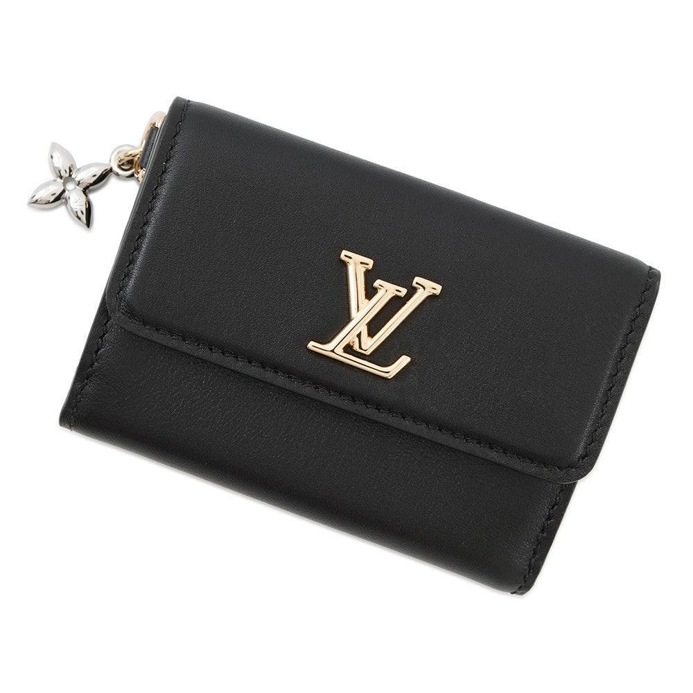 LOUIS VUITTON Mini Trifold Wallet in LV Bloom NoirM15081 Calf Leather