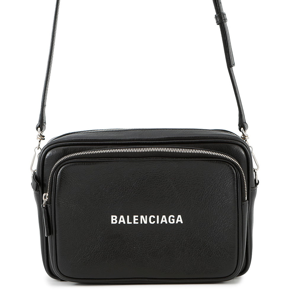 BALENCIAGA Everyday Cross Body Bag Black638414 Leather