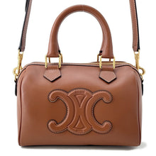 Load image into Gallery viewer, CELINE Triomphe 2wayTravel Bag Tan113773DU3 Calf Leather Size Small
