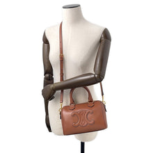 将图像加载到图库查看器中，CELINE Triomphe 2wayTravel Bag Tan113773DU3 Calf Leather Size Small
