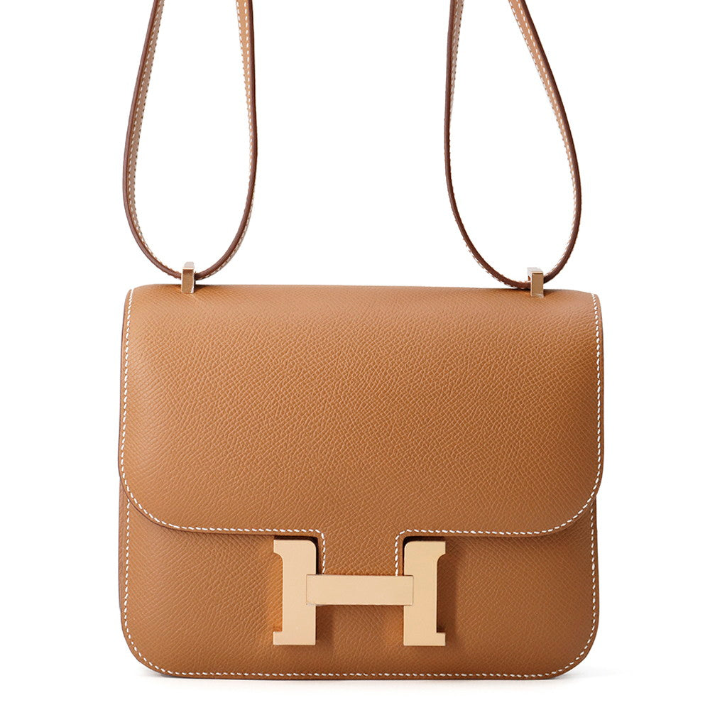 HERMES Constance 3 Miroir Gold Epsom Size Mini