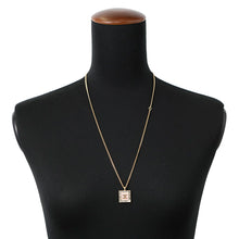 Load image into Gallery viewer, CHANEL CC Logo Rhinestone Necklace Pink/Gold Gold Plated Rhinestone

