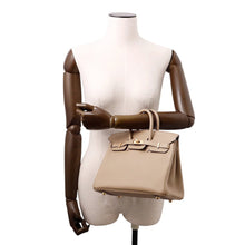 将图像加载到图库查看器中，HERMES Birkin Beige Marfa Togo Leather Size 25

