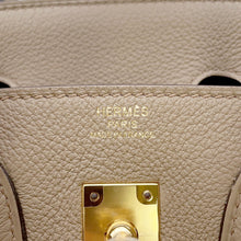 将图像加载到图库查看器中，HERMES Birkin Beige Marfa Togo Leather Size 25
