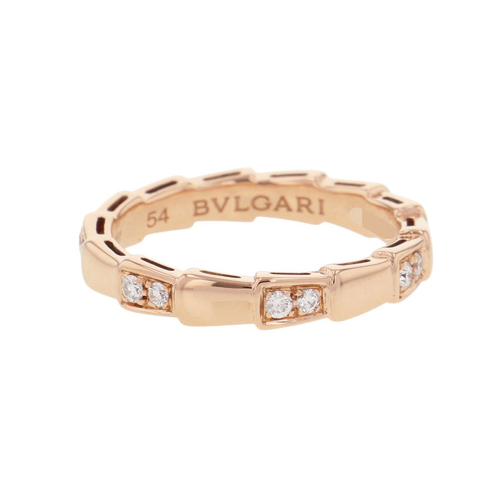 BVLGARI Serpenti Viper Ring Size 54/#14353271 18K Pink Gold