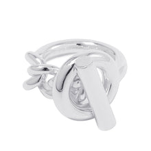 将图像加载到图库查看器中，HERMES Croisette Ring Size GM/52/#12 SV925
