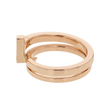 将图像加载到图库查看器中，TIFFANY&amp;Co. T-Square Wrap Earring Size Approximately 11 18K Pink Gold
