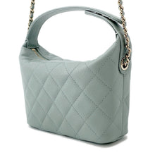 将图像加载到图库查看器中，CHANEL Hobo ChainShoulder Mint blueAP4386 Caviar Leather
