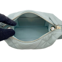 将图像加载到图库查看器中，CHANEL Hobo ChainShoulder Mint blueAP4386 Caviar Leather
