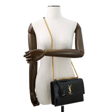 将图像加载到图库查看器中，SAINT LAURENT PARIS Sunset ChainShoulder Bag Black442906 Croco embossed leather
