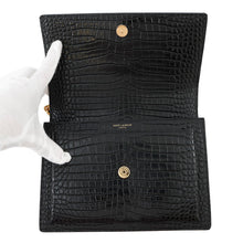 将图像加载到图库查看器中，SAINT LAURENT PARIS Sunset ChainShoulder Bag Black442906 Croco embossed leather
