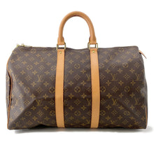 将图像加载到图库查看器中，LOUIS VUITTON Keepall BrownM41428 Monogram Size 45
