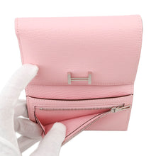 Load image into Gallery viewer, HERMES Bearn combine Rose Sakura Chevre Myzore Goatskin
