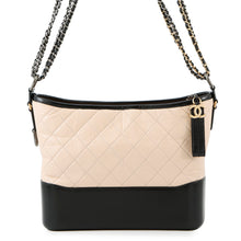 将图像加载到图库查看器中，CHANEL Gabriel de CHANEL Hobo ChainShoulder Bag Beige/BlackA93824 Calf Leather
