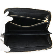 将图像加载到图库查看器中，LOUIS VUITTON Zippy Wallet NoirM61864 Monogram Empreinte Leather
