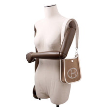 将图像加载到图库查看器中，HERMES Neo Evelyne Etoupe/Gris Perle/Dune Toile Leather Size TPM
