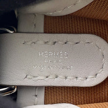 Load image into Gallery viewer, HERMES Neo Evelyne Etoupe/Gris Perle/Dune Toile Leather Size TPM
