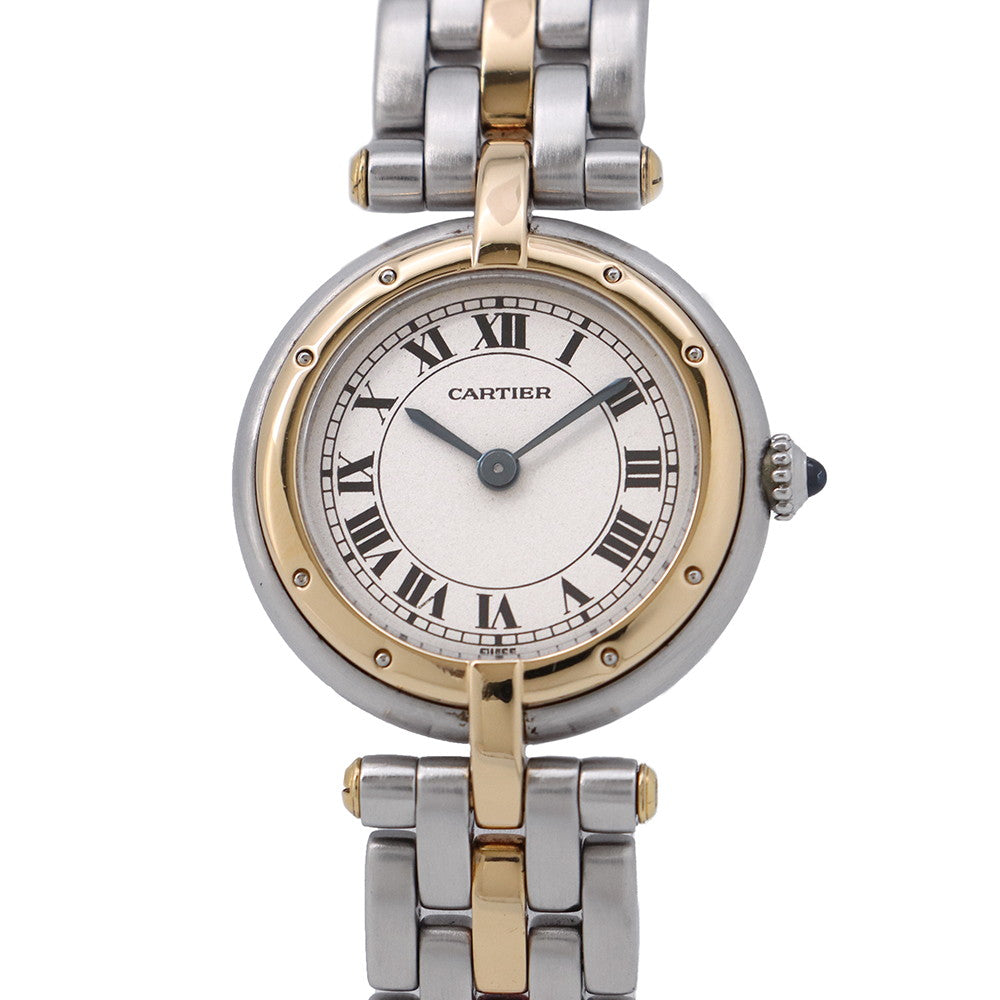 CARTIER PANTHERE Vendome Round 1 Row W23mm Stainless Steel K18YG Ivory DialW25030B5
