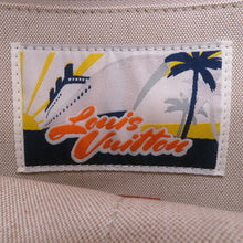 将图像加载到图库查看器中，LOUIS VUITTON Shopper Tote Marina blueN00218 Damier Palm Tree Jacquard Cotton Size MM
