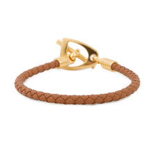 将图像加载到图库查看器中，HERMES Etrier Bracelet Size T2 Gold Swift Leather
