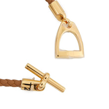 将图像加载到图库查看器中，HERMES Etrier Bracelet Size T2 Gold Swift Leather
