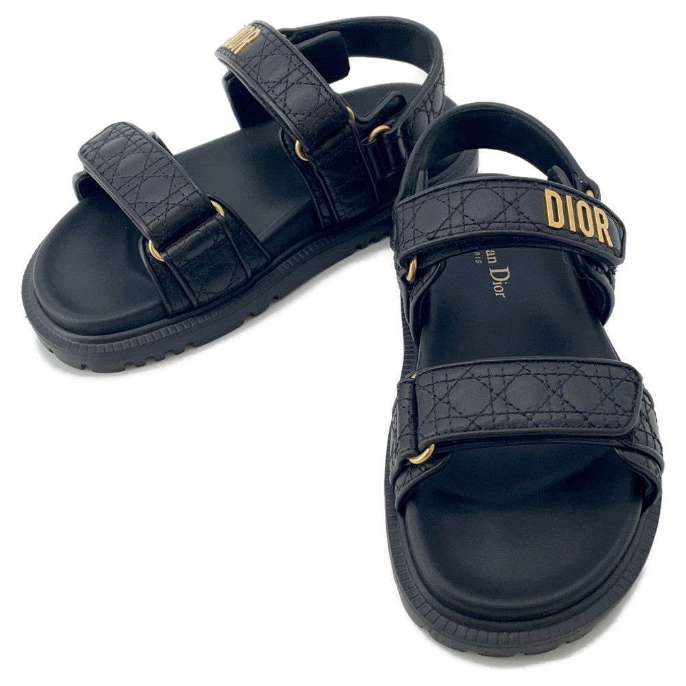 Dior Dior Act Sandals Black Leather Size 35H