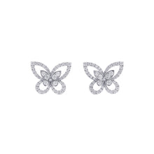 将图像加载到图库查看器中，GRAFF Butterfly Silhouette Mini Stud EarringsRGE1574 18K White Gold
