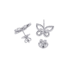 将图像加载到图库查看器中，GRAFF Butterfly Silhouette Mini Stud EarringsRGE1574 18K White Gold
