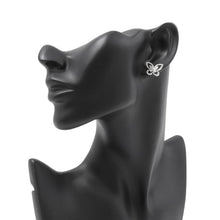 将图像加载到图库查看器中，GRAFF Butterfly Silhouette Mini Stud EarringsRGE1574 18K White Gold
