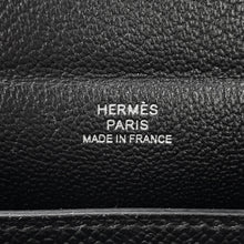 将图像加载到图库查看器中，HERMES Kelly Multi Pocket Black Epsom
