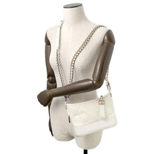 将图像加载到图库查看器中，CHANEL Gabriel WhiteA91810 Aged Calf Leather Size Small
