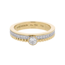 将图像加载到图库查看器中，Boucheron Quatre Radiant Solitaire Diamond Ring Size 52/#12JSL00084 K18YG K18WG
