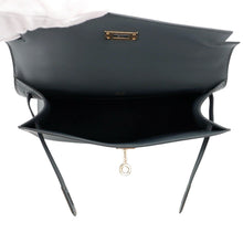 将图像加载到图库查看器中，HERMES PochetteKelly Vert Mangrove Swift Leather
