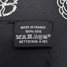 将图像加载到图库查看器中，HERMES Carre 90 ROBE LEGERE Size 90 Black/White Silk100%
