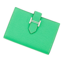 将图像加载到图库查看器中，HERMES Bearn Card Case VertComic Chevre Myzore Goatskin
