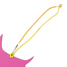 Load image into Gallery viewer, HERMES Petit Ash Bag Charm Dog Magnolia/Brown Taurillon Clemence Chevre
