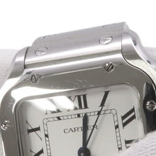 将图像加载到图库查看器中，CARTIER Santos de Cartier MM W35.1mm Stainless Steel Silver DialWSSA0029
