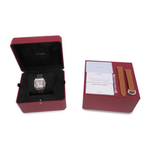 将图像加载到图库查看器中，CARTIER Santos de Cartier MM W35.1mm Stainless Steel Silver DialWSSA0029

