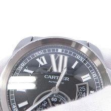 将图像加载到图库查看器中，CARTIER Calibre de Cartier W42mm Stainless Steel Black DialW7100016
