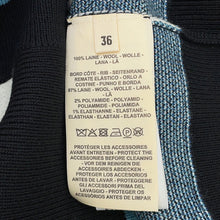 Load image into Gallery viewer, HERMES MORS A JOUETS Horse Bit Knit Cardigan Size 36 Blue/Black Wool 100%
