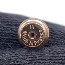 Load image into Gallery viewer, HERMES Pop Ash Bicolor Earrings Size Mini White/Marron glacé Metal Lacquer
