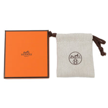 Load image into Gallery viewer, HERMES Pop Ash Bicolor Earrings Size Mini White/Marron glacé Metal Lacquer
