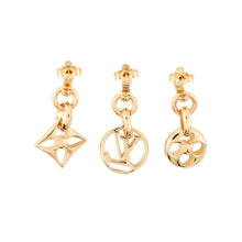 Load image into Gallery viewer, LOUIS VUITTON Boucles D&#39;oreilles Crazy In Padlock EarringsM69662 Gold Plated
